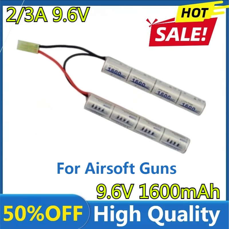 

New High Quality 8S 2/3A 9.6v 1600mAh Butterfly NunChuck NIMH Battery Pack for Airsoft Guns ICS CA TM SRC JG