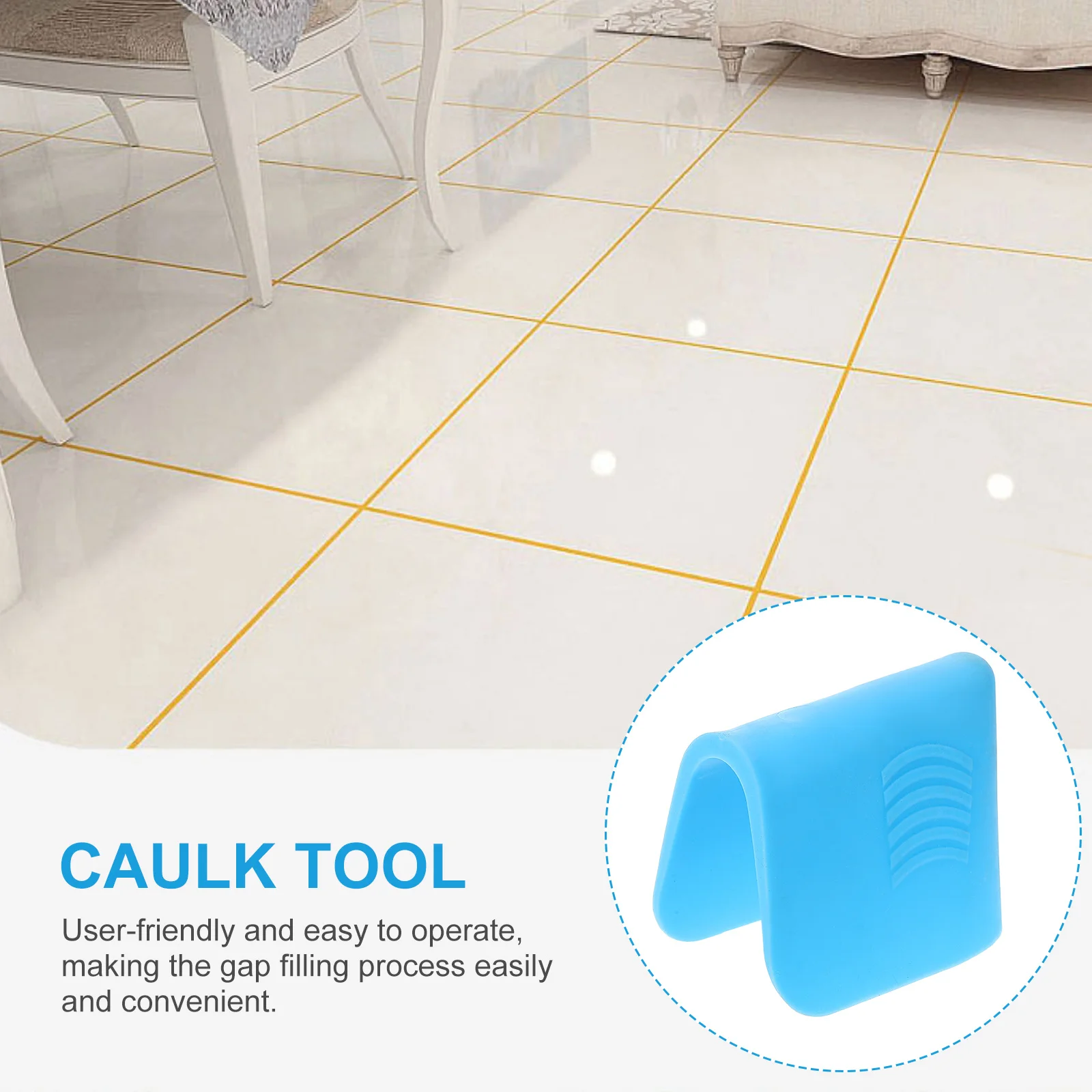 Outil de calfeutrage de coulis, outil de finition de scellage de carrelage de sol bleu réutilisable, applicateur de lissage de calfeutrage polyvalent, outils de scellage de coulis