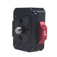 Quick Release Clamp Plate V-Lock Mount 1/4" Screw for 38mm Tripod Head Field Monitor LED Light Camera Adapter 2