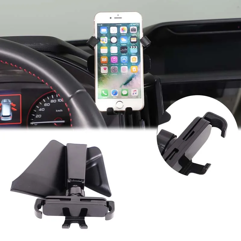 

For Subaru Forester 2019-2024 Subaru XV 2018-2022 ABS black car dashboard side mobile phone holder interior accessories