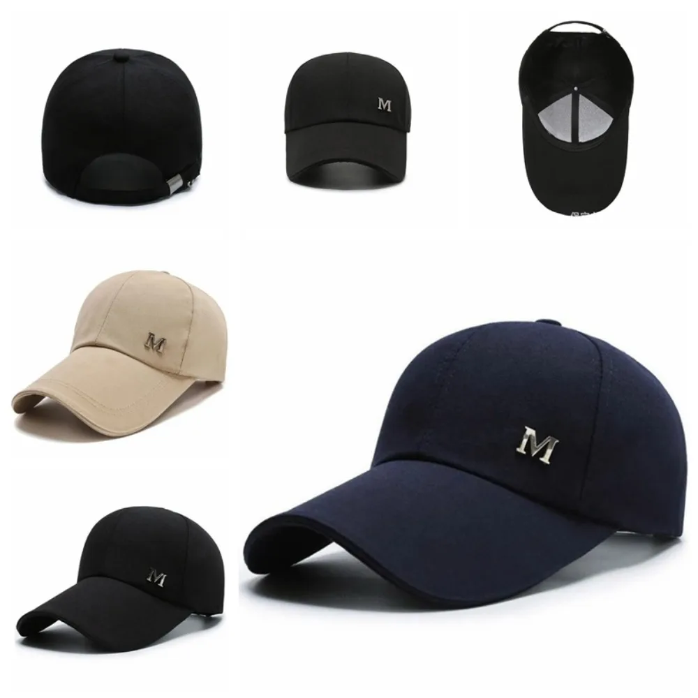 

Breathable Adjustable Men's Sports Cap Adjustable Hats Solid Color Adult Sports Sun Hat Cotton Casual Sunscreen Peaked Cap Kids