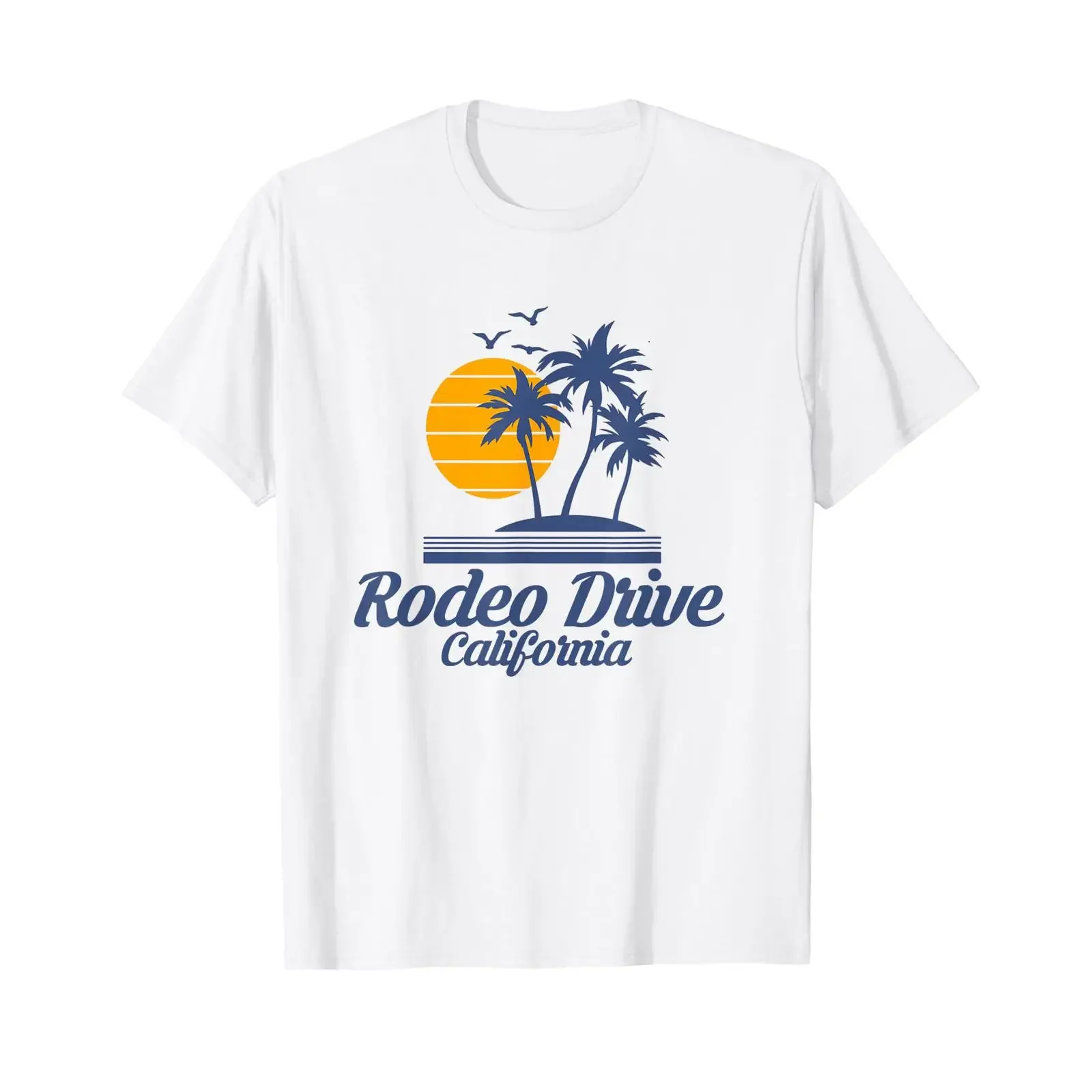 Rodeo Drive California T Shirt CA Cali Beverly Hills Souvenir vintage Washed Versatile Stretched fashion streetwear