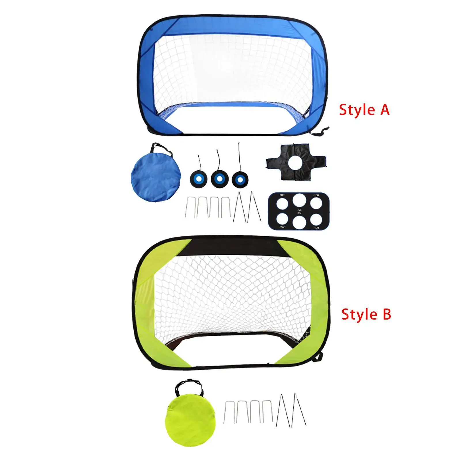 ประตูฟุตบอลแบบพกพา ประกอบง่าย พร้อมกระเป๋าหิ้ว ฝึกซ้อมได้ พับเก็บได้ ของเล่นเด็ก สำหรับสนามกีฬา สนามหลังบ้าน สวน