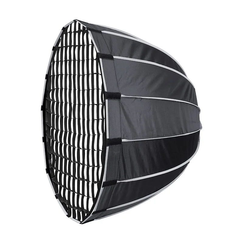 90CM deep mouth parabolic softbox with grille standard live broadcast photography equipment