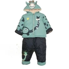 Newborn Baby Clothing Cartoon Baby Boy Clothes Christmas Baby Rompers Winter Warm Fleece Infant Rompers Girls Clothes Kids