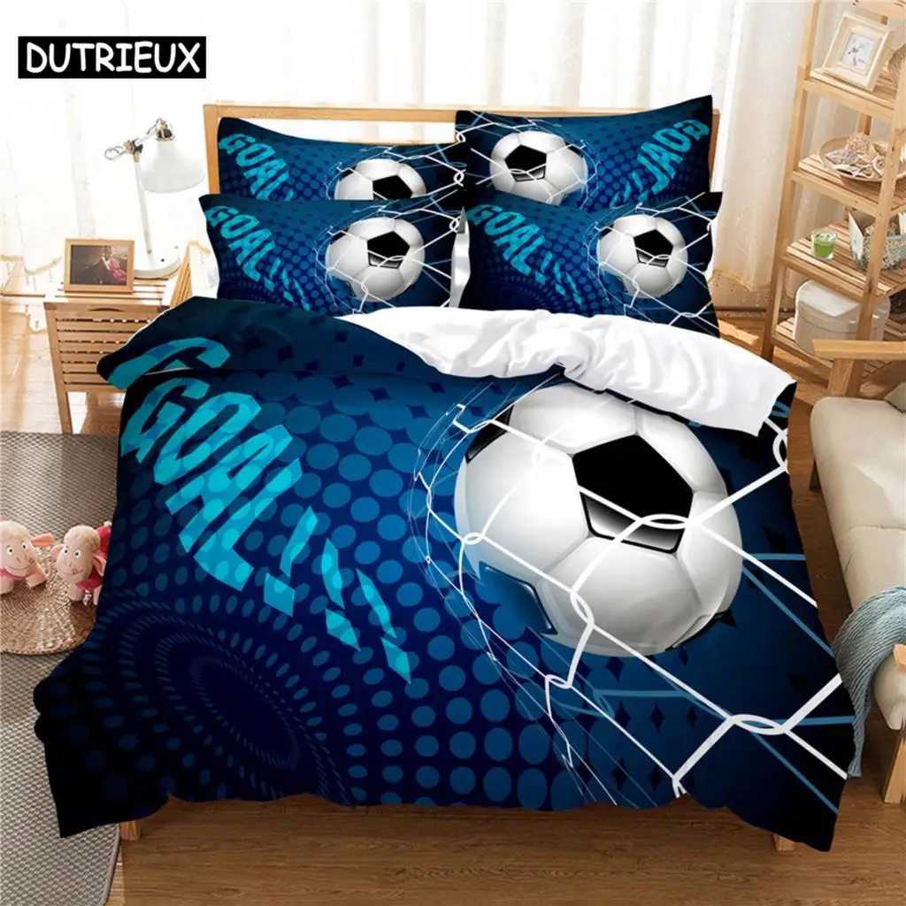 

3D Football Bedding Set Queen Bedding Duvet Cover Set Bedding Set Bed Cover Cotton Queen Bedroom Bed Cover Set Bed Set Bedding