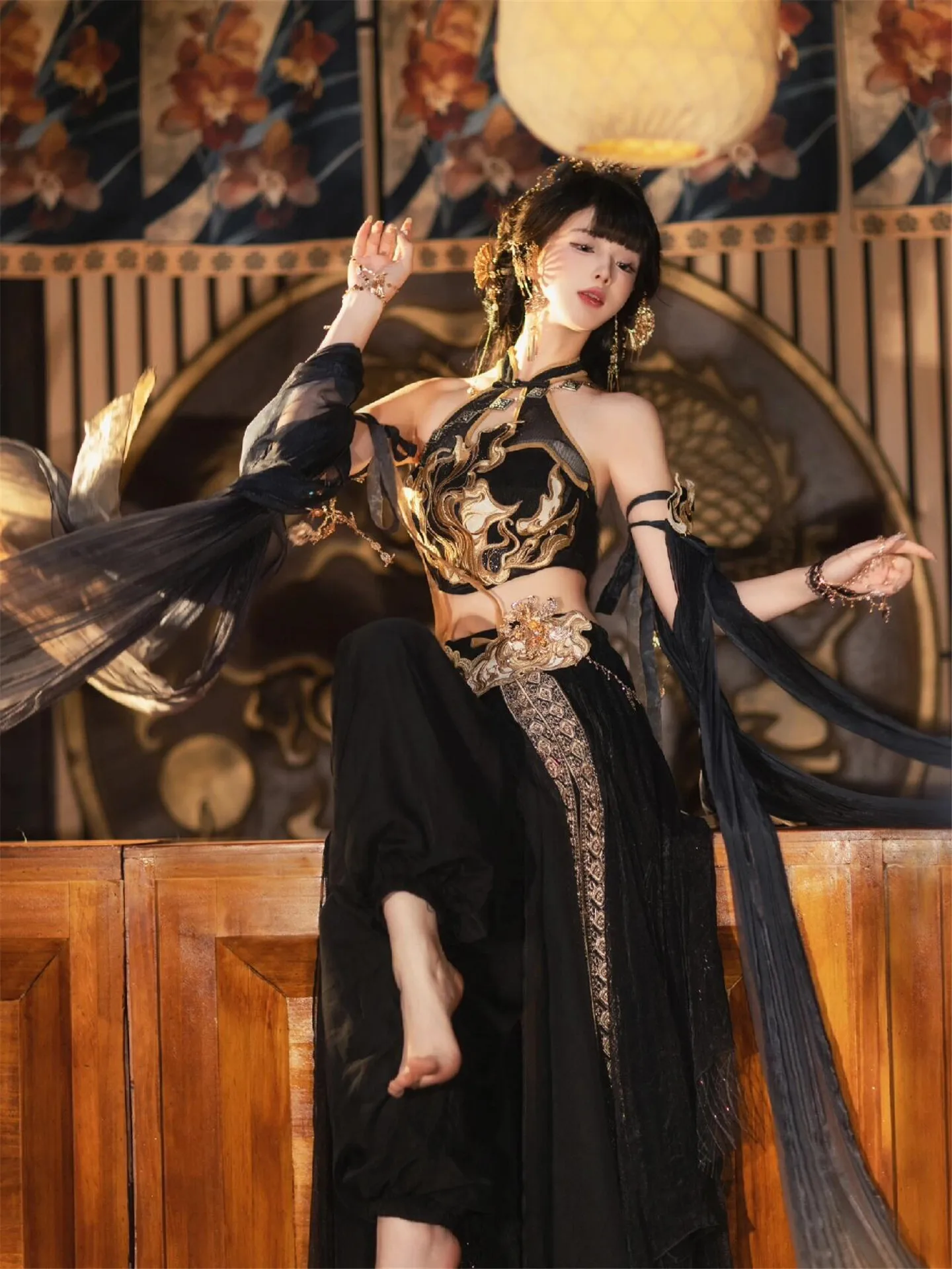 

k Ethnic Sle Princ Dance Photoaphy Costume k Series Embroidery Stage Performance Clothes for Studio Photooot