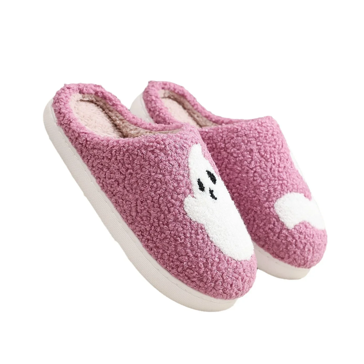 Halloween Ghost Slipper Plattform Anti Slip warmes Zuhause Baumwoll schuhe Winter Indoor lustige pelzige Hausschuhe Frauen Männer Halloween Geschenk