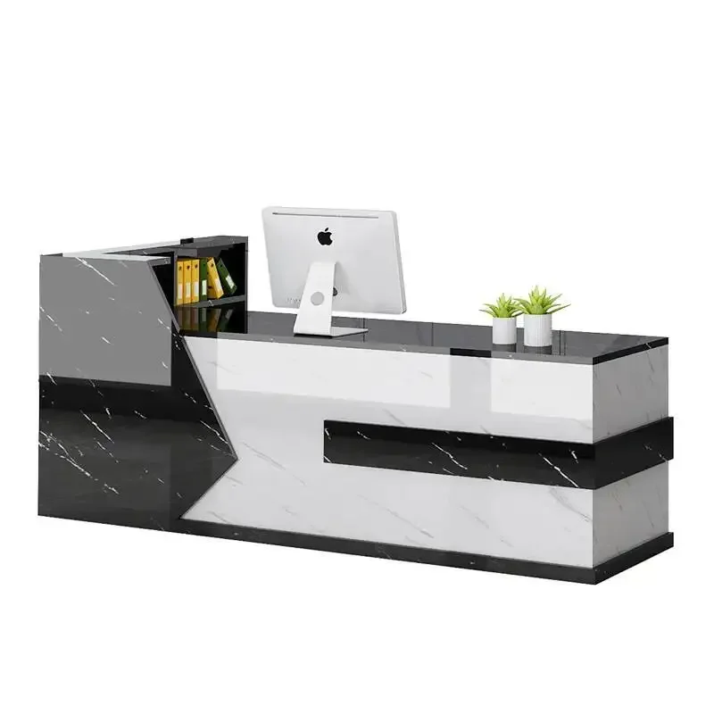 Modern Simple Luxury Desk Office Hair Reception Salon Reception Desk Professional Beauty Mostrador Recepcion Office Furniture