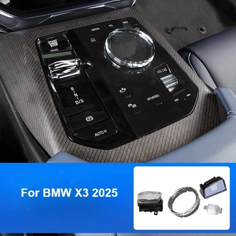New For BMW X3 G45 2025 Crystal Gear Lever Paddle Media Volume Start Stop Button Knob Interior Modification Accessories High Qua