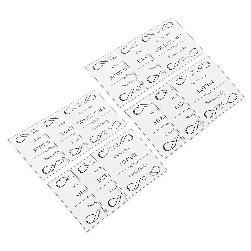 

12 шт. стильные функциональные водонепроницаемые этикетки из ПВХ для контейнеров для ванной комнаты, мыльница для рук, дозаторы мыла, шампунь-кондиционер