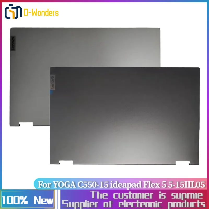 New For Lenovo ideapad Flex 5 5-15IIL05 5-15ITL05 YOGA C550-15 LCD Back Cover 460.0K10Z.0001 5CB0Y85681 5CB0Y85680