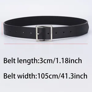 2023 Soft Women's Belt Plutonium Leather Square Buckling Pin Boo Black Black Black Fantile Brand Vintage Women 10 Main Sales Bermuda Female Tailoring - №5