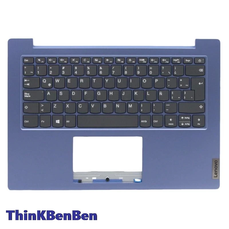 LAS Latin Spanish Ice Blue Keyboard Upper Case Palmrest Shell Cover For Lenovo Ideapad 1 14 14ADA05 5CB0Z56749