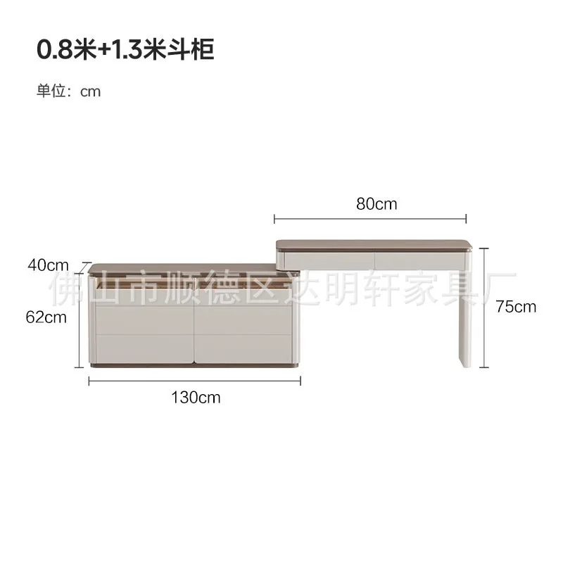 Modern Dressing Table Comfortable System Soild Wood Dressing Table with 6 Drawers Women Cosmetics Shelf Vestidores Furniture