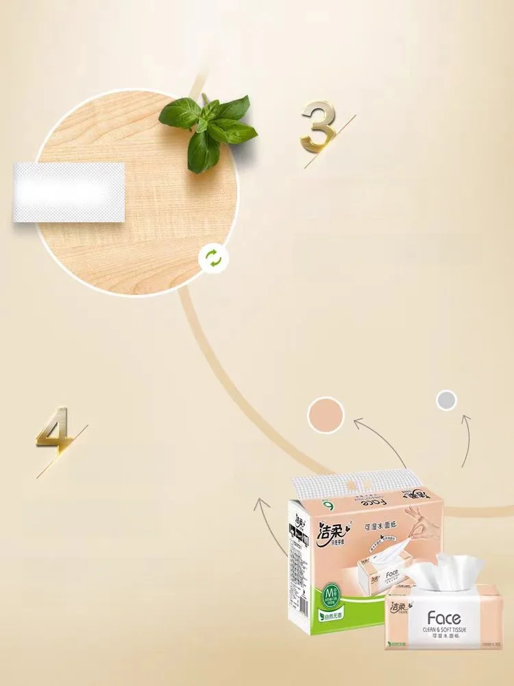 Jie Rou l Unscented Tissue Paper Home Use M Code Whole Box 24 Pas Wet Wipe Native Wood Pulp Baby Available