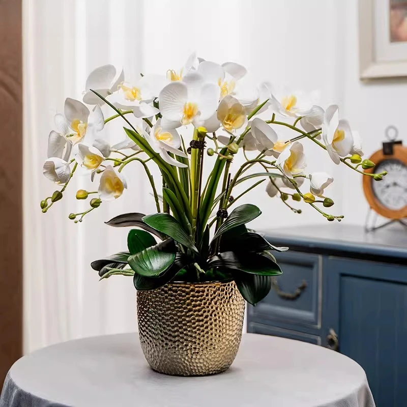 

High-end Phalaenopsis Simulated Fake Flower Living Room Dining Table Front Stage Decoration Ornaments