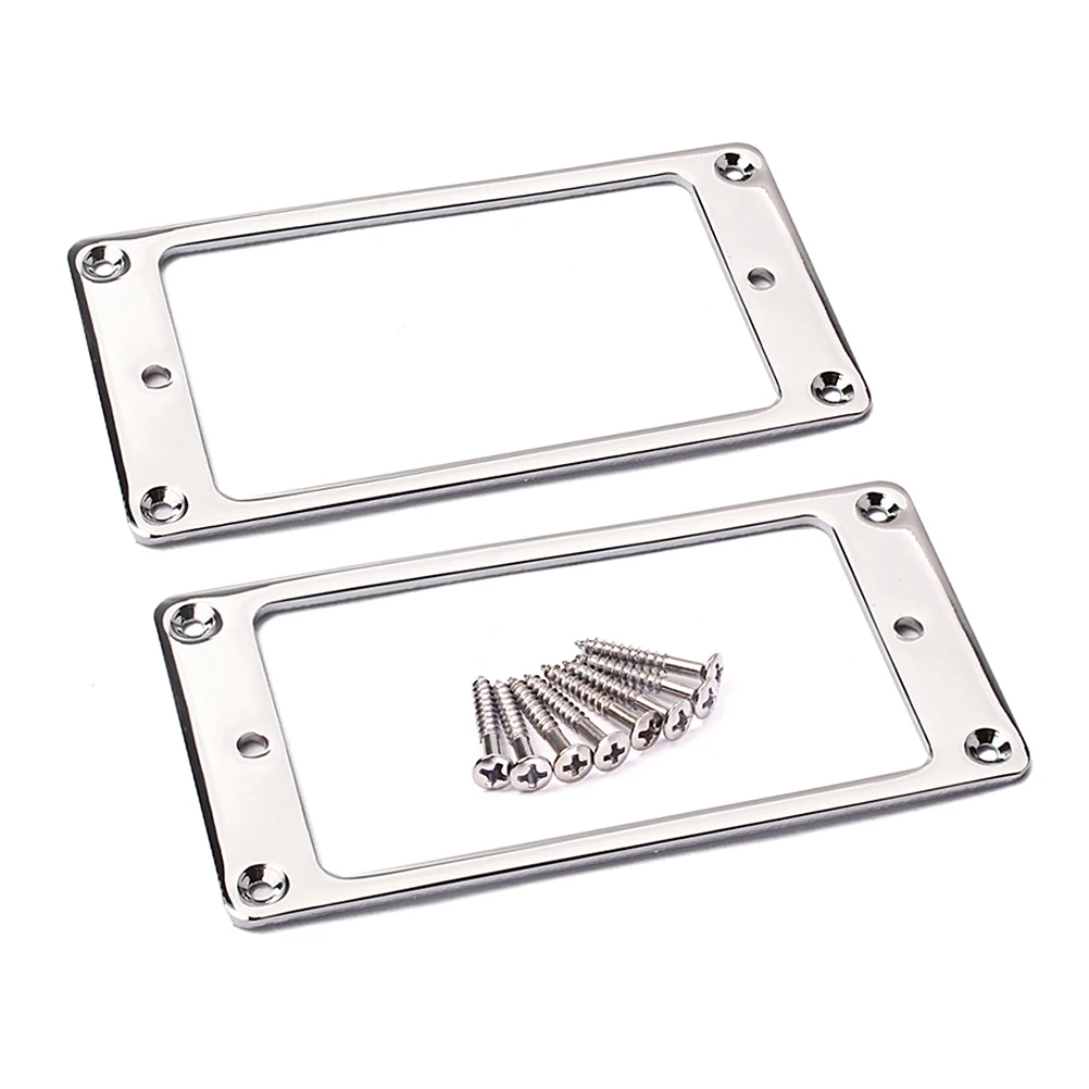 

2 Pcs Dual Pickup Frame Humbucker Guitar Covers Ring Pearlescent Mounting Rings