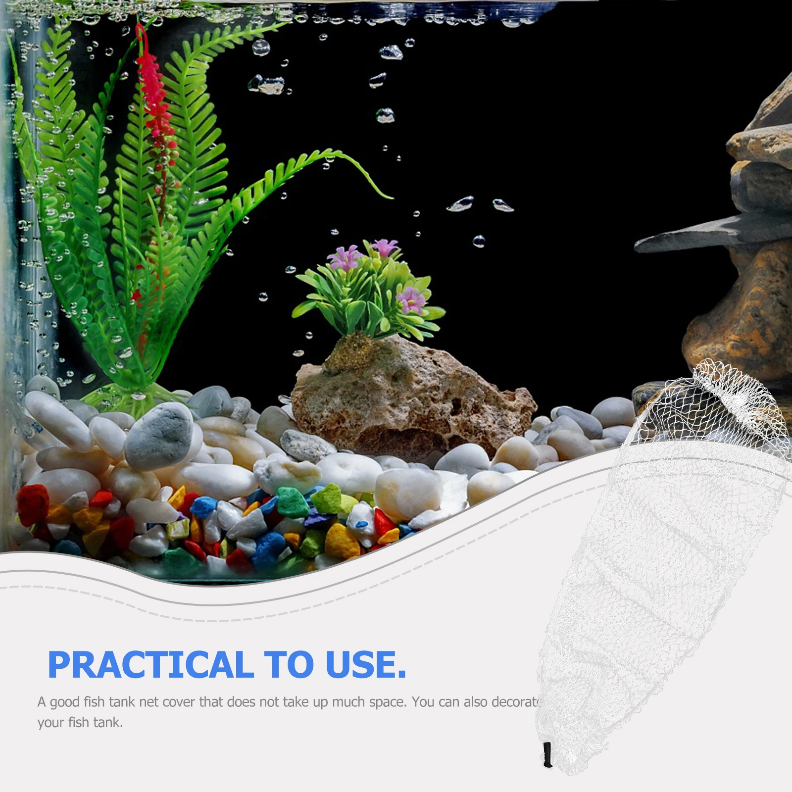 

Fish Tank Anti-Jumping Net Cover Aquarium Protective Mesh Screen Turtle Escape Prevention Durable Practical Aquarium Supplies