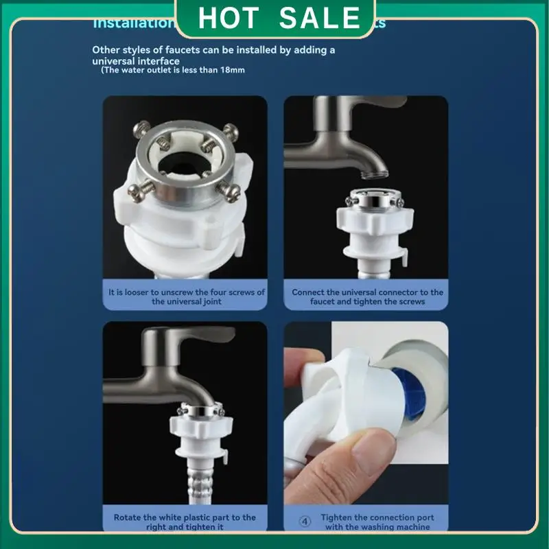 Manguera de entrada de agua para lavadora, conector Universal de tubo de lavadora, manguera de PVC de Color blanco, longitud larga, entrega en 24 horas