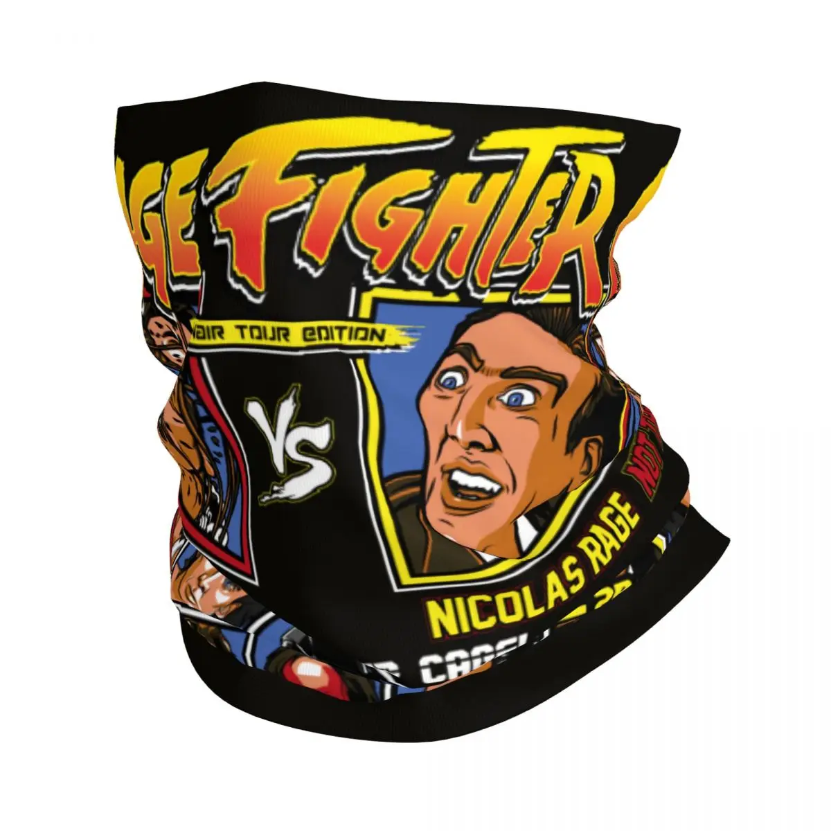 مخصص نيكولاس قفص مقاتلة باندانا الرقبة أدفأ الرجال النساء الشتاء المشي لمسافات طويلة التزلج وشاح الجراب مضحك ميمي واقي الوجه