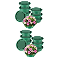 16 Pack Floral Foam Round Bowls DIY Flower Arrangement Kit Green Round Wet Floral Foam Blocks For Wedding Decor