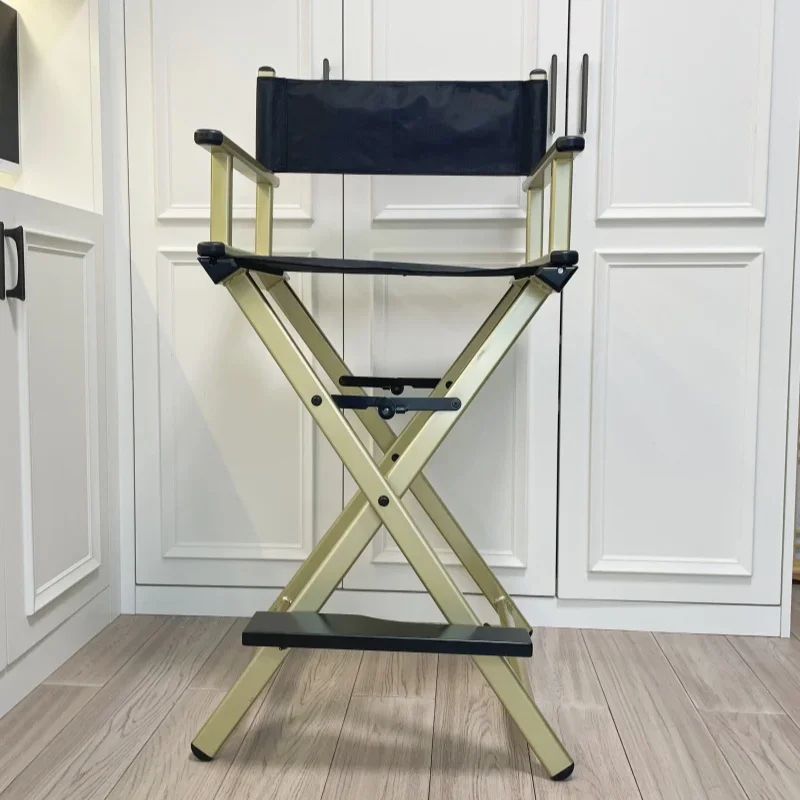 كرسي مدير فنان مكياج بإطار من الألومنيوم عالي، أثاث خارجي قابل للطي، كرسي مكياج خفيف الوزن ومحمول قابل للطي #4