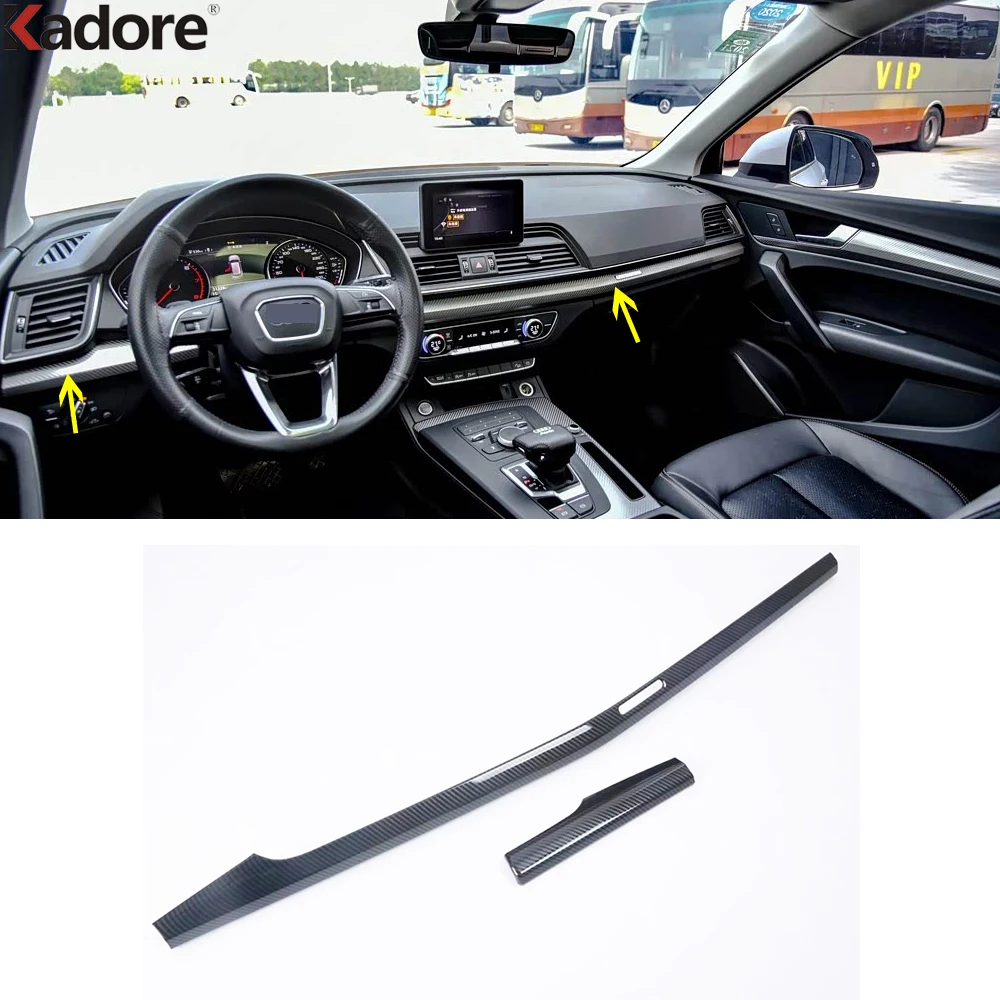 for-audi-q5-2018-2019-2020-carbon-fiber-car-center-console-dashboard-panel-cover-trim-decoration-interior-accessories