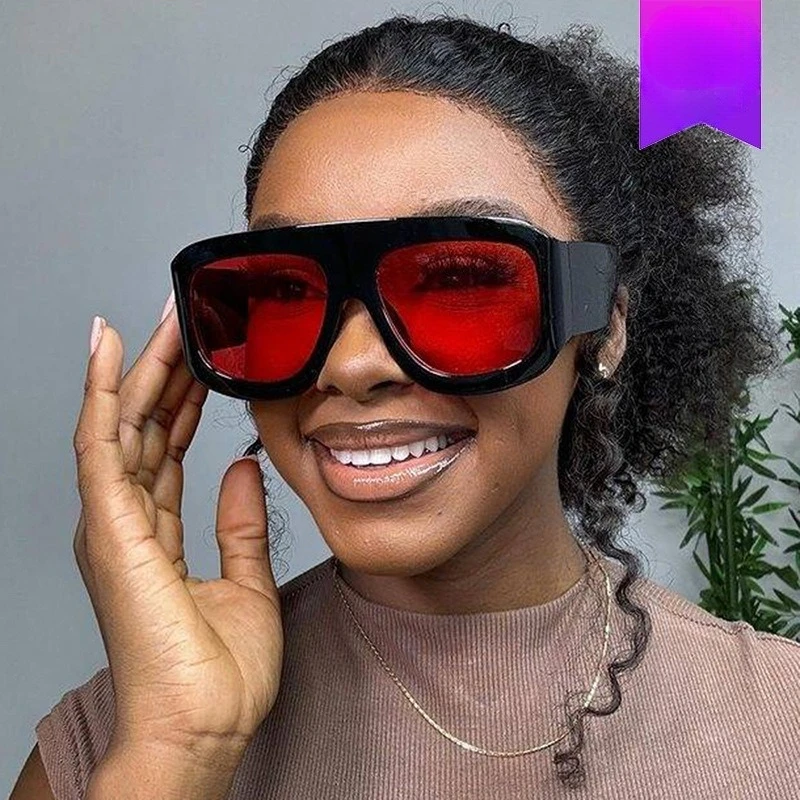 

Large frame square sunglasses, European and American sunglasses, fashionable and trendy sun protection sunglasses