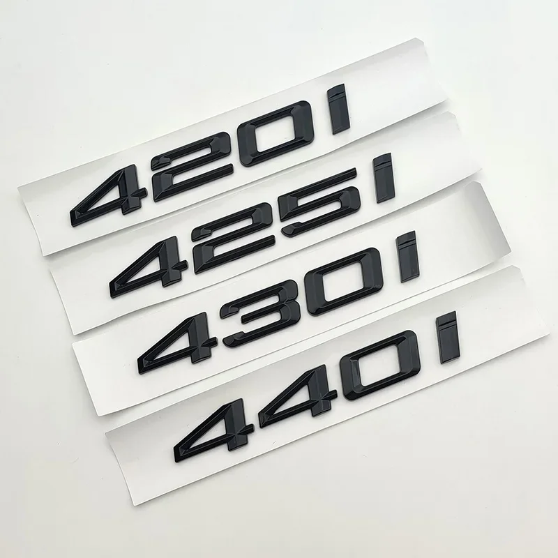 3D Black Logo 416i 418i 420i 425i 428i 430i 435i 440i Letters Emblem Sticker Car Trunk Badge F32 F33 G22 G26 Accessories