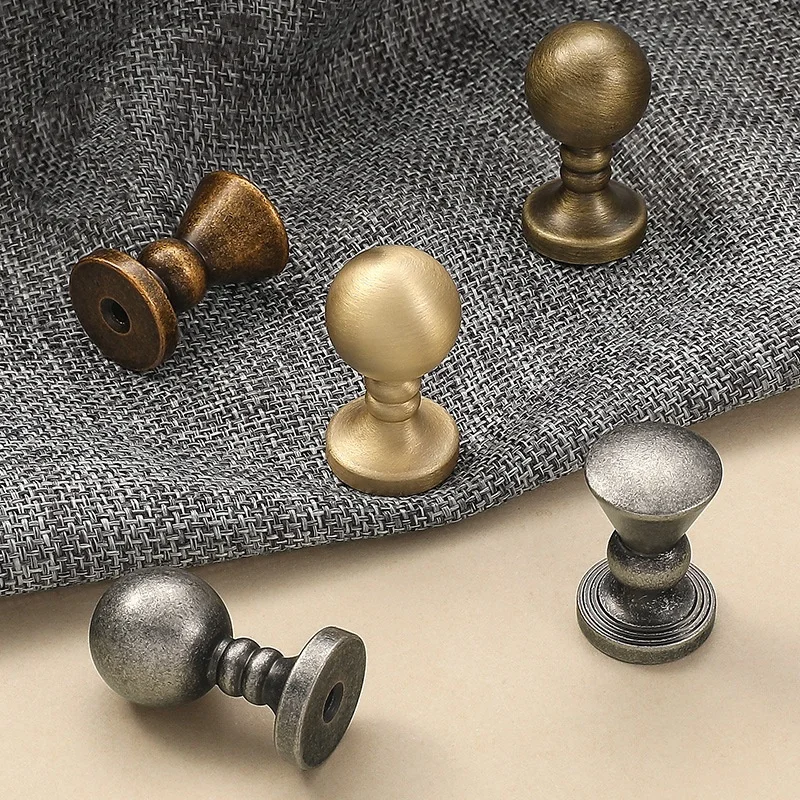 French Retro Spherical Drawer Handle Single Hole Cabinet Handle Wardrobe Door Knobs Cupboard Drawer Kitchen Furniture Handles
