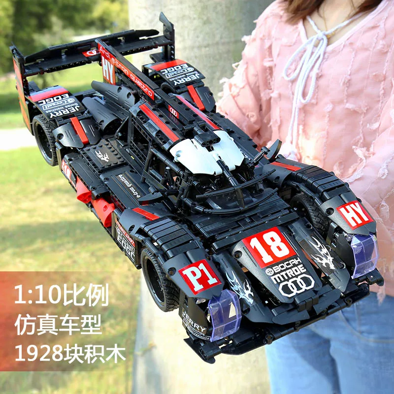 Bloques de construcción para niños, juguete de ladrillos para armar Super coche de carreras R18, serie nueva, ideal para regalo de Navidad, código 23011, piezas, disponible por DHL, 1908