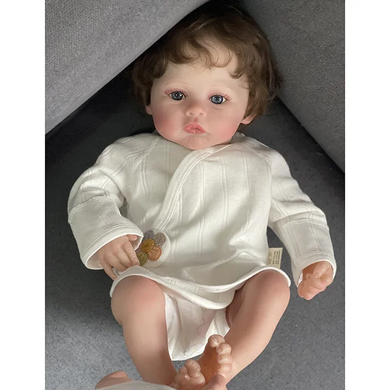 

48CM Meadow Newborn Girl Reborn Baby Dolls Soft Cuddly Body Lifelike Soft Touch 3D Skin with Visible Veins Art Doll