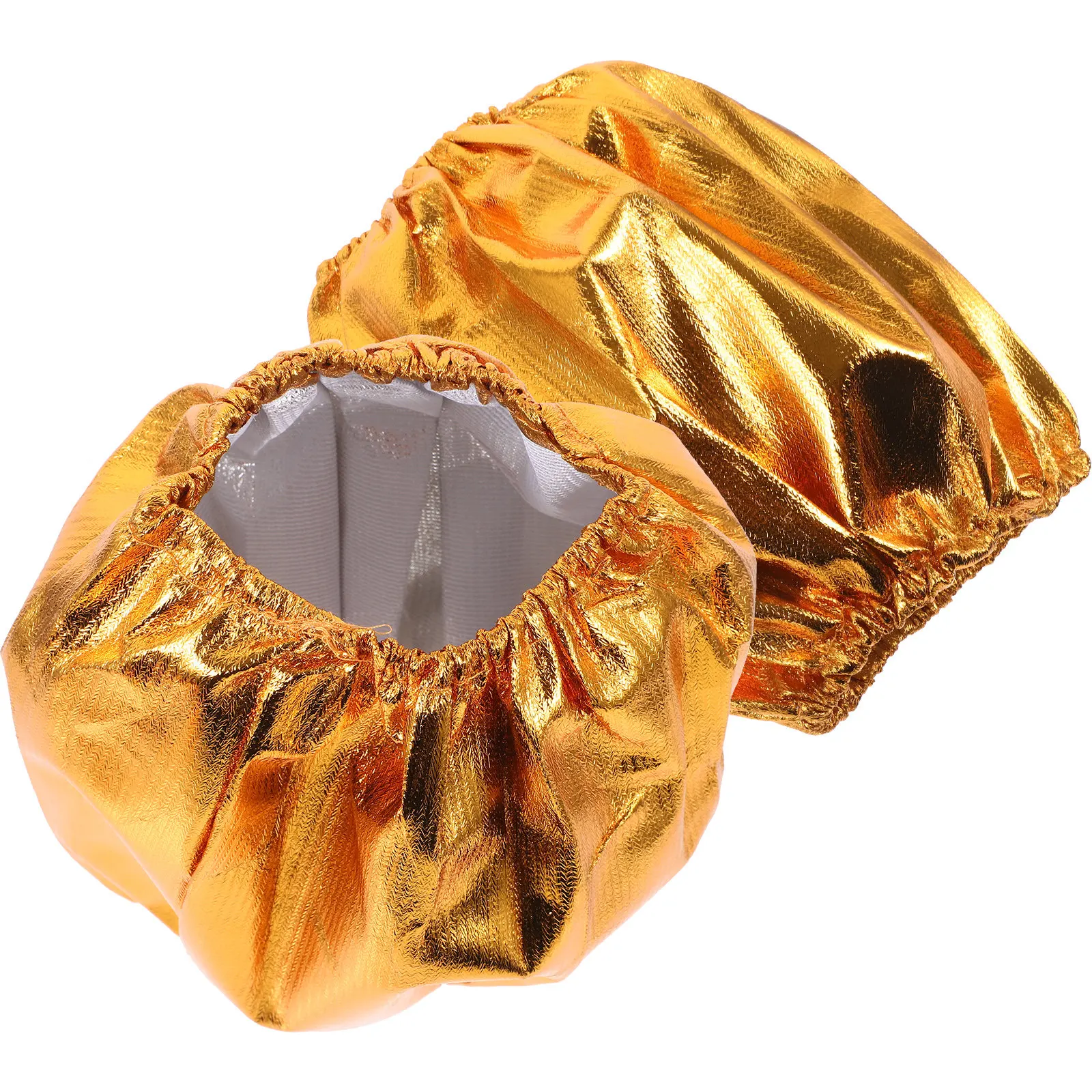 2Pcs Gold Flowerpot Sleeve Cloth Cover Bag Reusable Decorative Planter Protector for Home Office Store Party Events