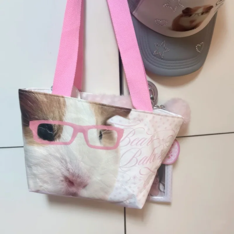 

2026 New Cute Animal Shoulder Bags Women Korean Ins Style Niche Design Funny Y2k Tote Bag Large Fashion Commuter Pink Handbag