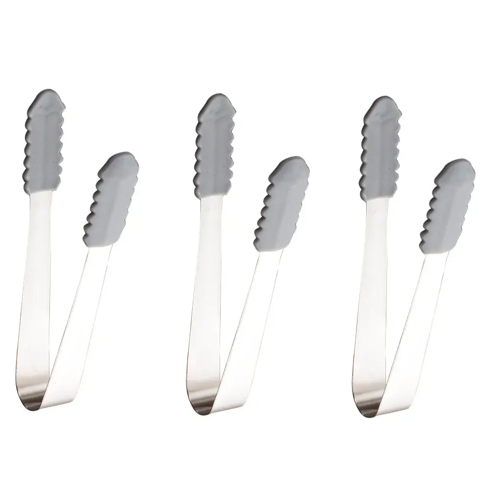 

3PCS Food Serving Foods Tongs Clips Ice Cube Clips Sugar Cubes BBQ Party Food Serving Tongs Kitchen Gadgets