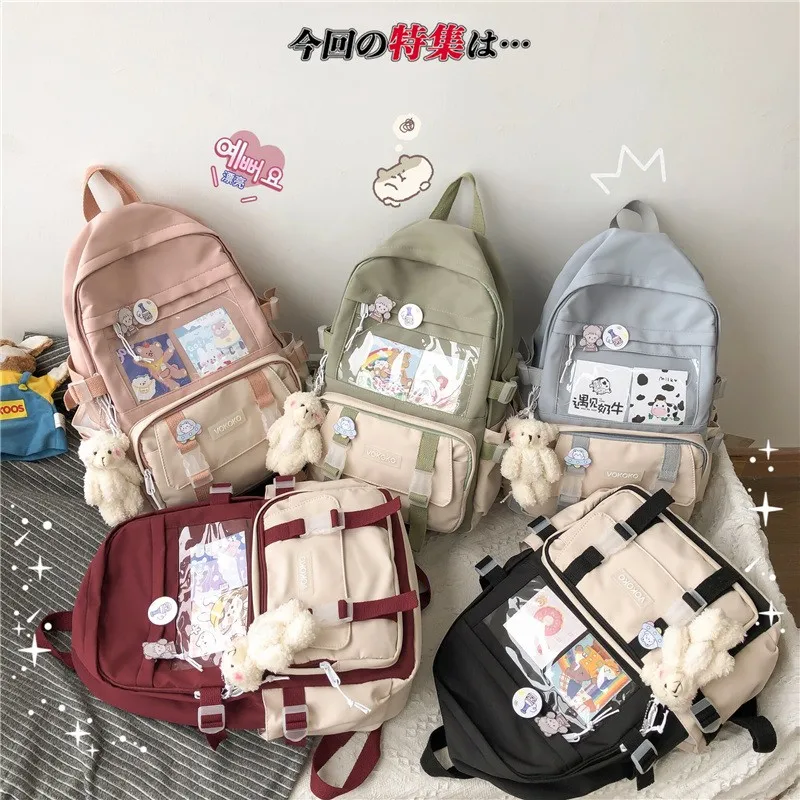 Women Backpack Waterproof School Bag For Teenager Girl Student Bookbag Laptop Rucksack Cute Female Travel Bagpack Mochila mujer