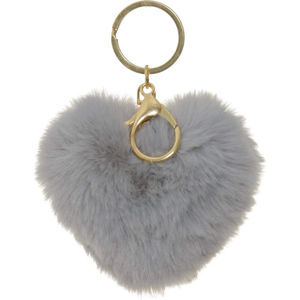 フェイクファーボールポンポンキーチェーンリング女性用バッグペンダント