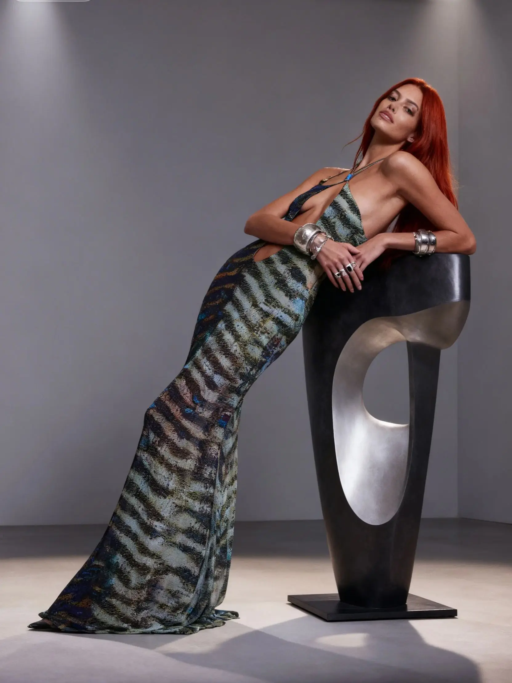 

Print Dress Cut Out Maxi Dress Cover Up Women Dresses Sleeveless Dress Backless Cover Up Dress Summer Party Female