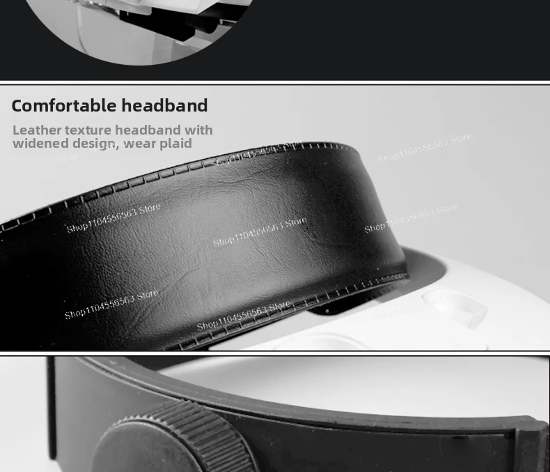 Lupa czołowa, LED z podświetleniem, do czytania dla seniorów, dla dzieci, do nauki uczniów, dla pracowników naprawiających obwody.