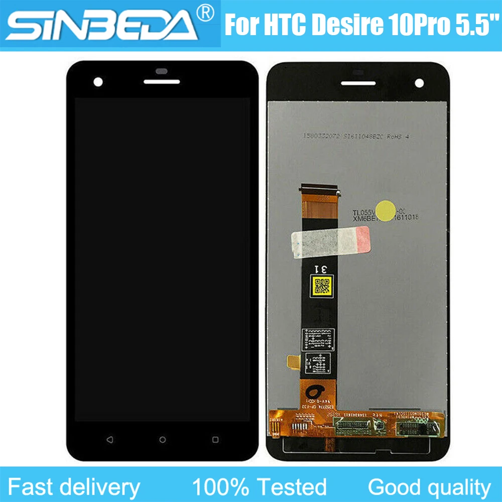 

Sinbeda For HTC Desire 10 Pro D10w D10i 5.5" LCD Display Replacement Touch Screen With Frame Digitizer Assembly With Free Tools