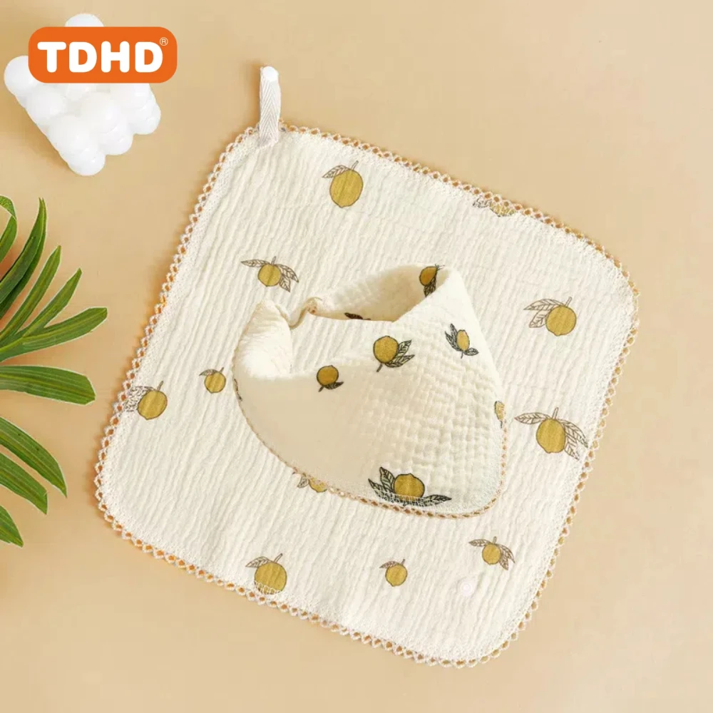 Многофункциональные нагрудники TDHD, 5 шт., бандана, нагрудники для слюней унисекс, мягкий впитывающий нагрудник и набор салфеток для отрыжки для прорезывания зубов и слюнотечения