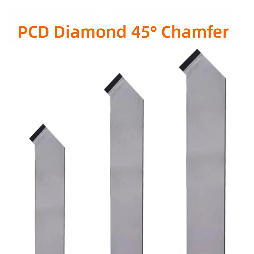 

CNC Knife Metal Process Work Hard PCD Head 45° Chamfer Tool Lathe Turning Cutting Cutter Polycrystalline Diamond 12 16 20 25mm