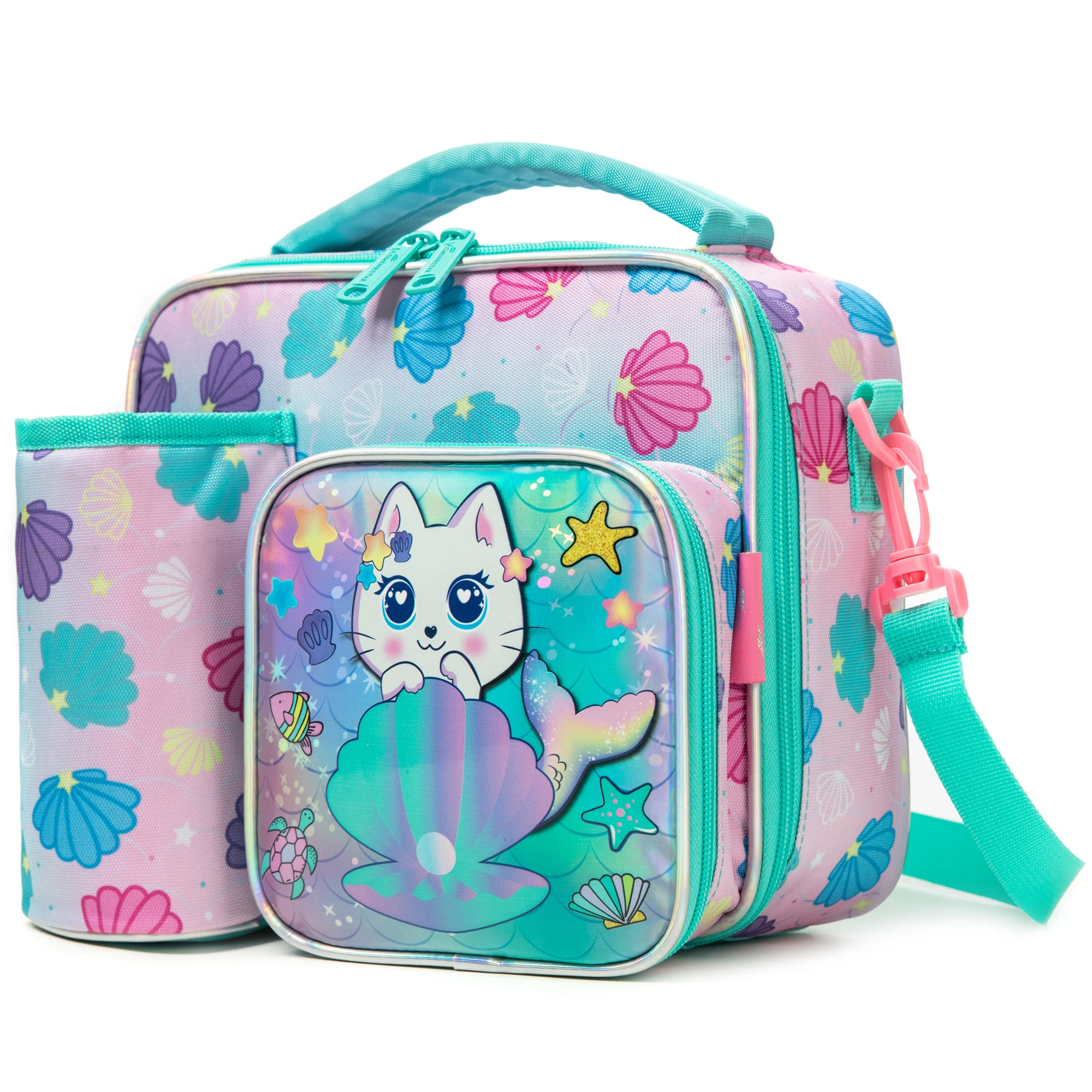 Bolsa de Almuerzo Infantil con Diseño de Animales, Hermosa y Bonita, a Prueba de Fugas, Reutilizable y Lavable para la Escuela o Guardería, para Niñas