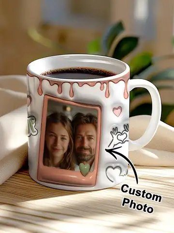 Custom Photo Mug Personalized Coffee Mug Custom 3D Printed Mug Best Dad Mug Custom Picture Cup Personalize Gift for Father