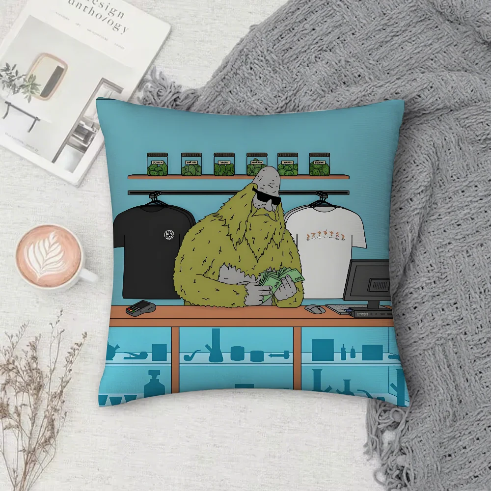 

Funny The TV The Big L-Lez Cartoon Pillow Case Square Double-Sided Printing Short Plush Sofa Cushion Cover Bedside Pillow