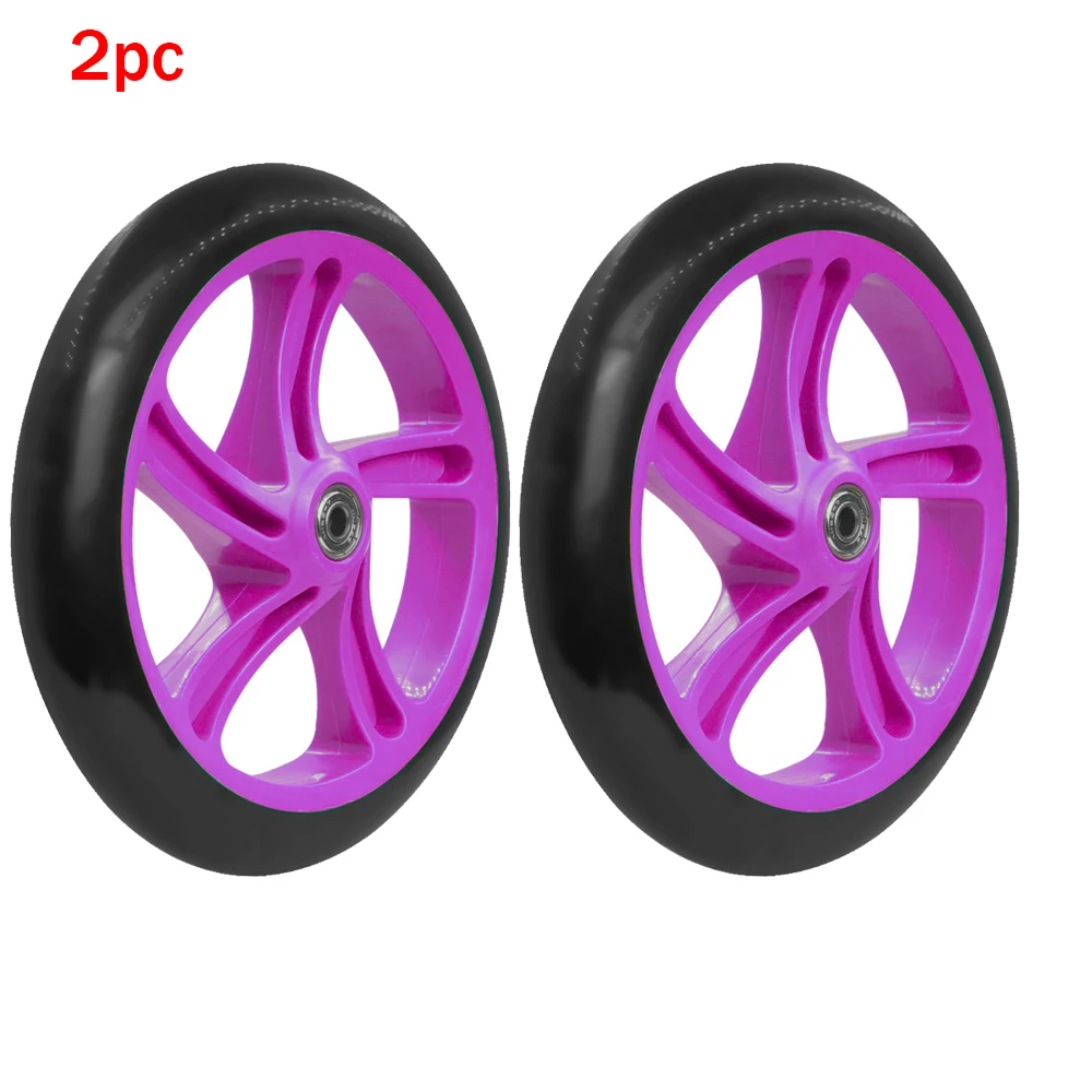 1/2pc Solid Wheels 200mm Adult Scooter for Razor and Adult Kick Scooters with ABEC 7 Bearings Wheels Replacement Scooter Wheel image 3