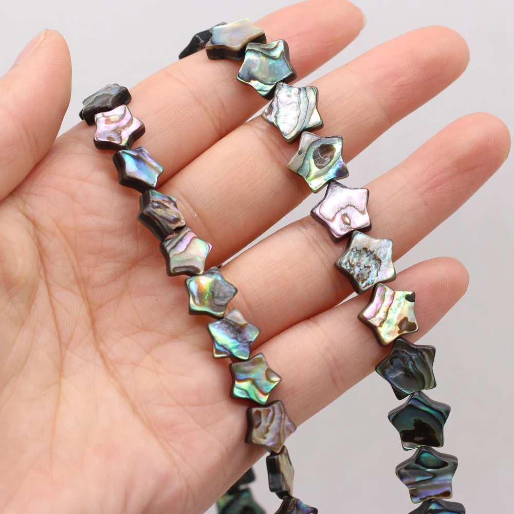 DIY Fünfzackige Sternperlen Abalone-Muschelperlen für Schmuckherstellung DIY Halskette Armband Ketten Ohrringe Zubehör – Detail 4