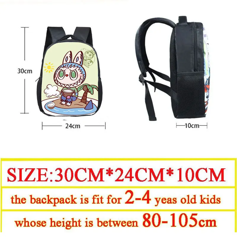 New Labubu Mini School Bag Fashion Print Kindergarten Backpack Cute Cartoon Backpack Fall School Season Hot Selling School Bag