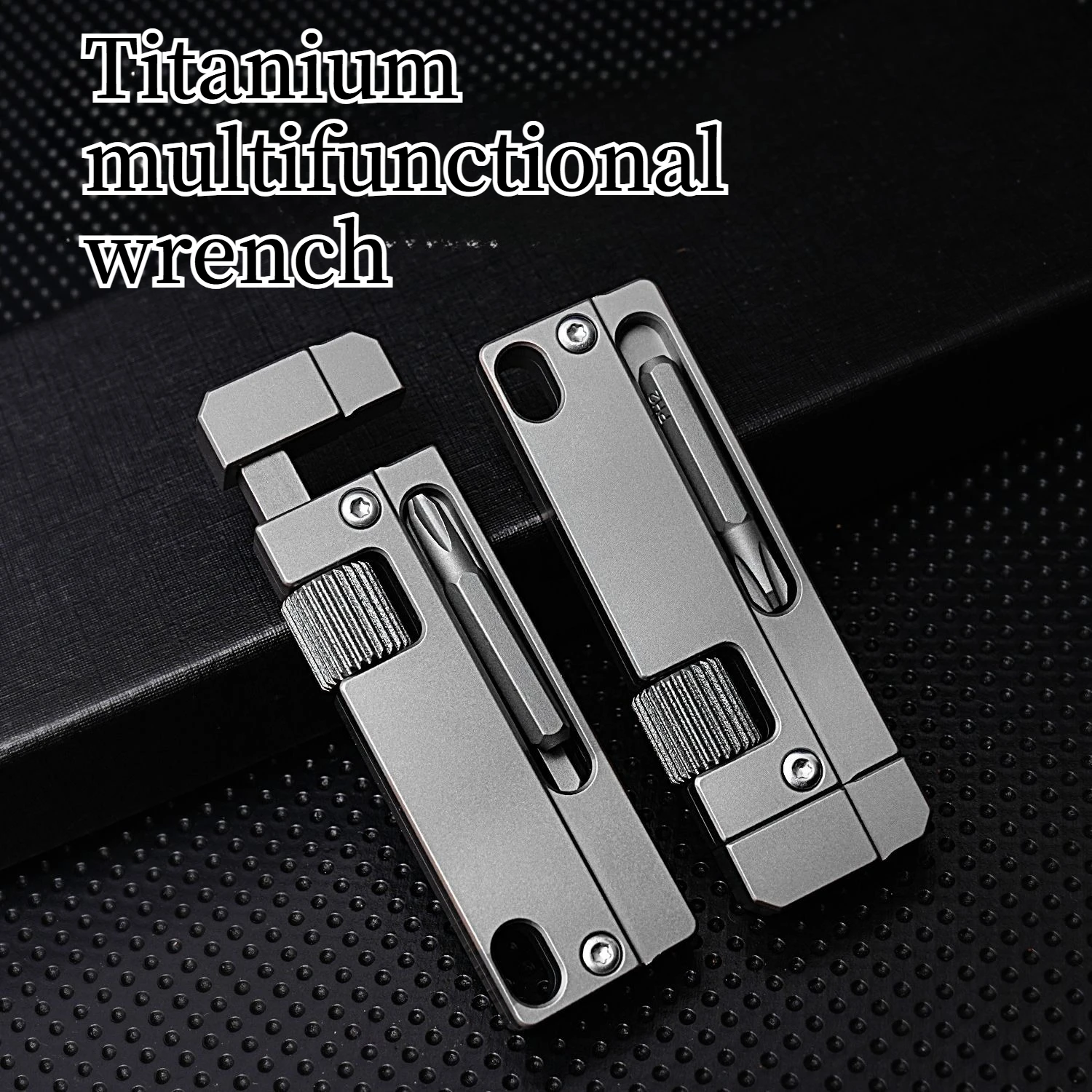 

Titanium Alloy Multifunctional Wrench Daily Carrying Multifunctional Repair Tool Adjustable Open-end Wrench Premium